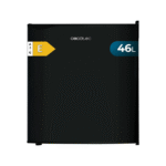 Cecotec Nevera Pequeña Frigorífico Mini Minibar 46L GrandCooler 20000 SilentCompress Black E. Altura 48,7cm, 48 cm de Ancho, Bajo Consumo, Puerta Reversible, Funcionamiento Cíclico, Negro