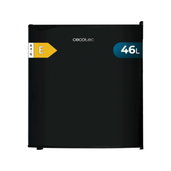 Cecotec Nevera Pequeña Frigorífico Mini Minibar 46L GrandCooler 20000 SilentCompress Black E. Altura 48,7cm, 48 cm de Ancho, Bajo Consumo, Puerta Reversible, Funcionamiento Cíclico, Negro